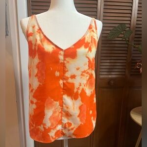 Thakoon Collective Orange Tie Dye Slip Tank - Size 6
